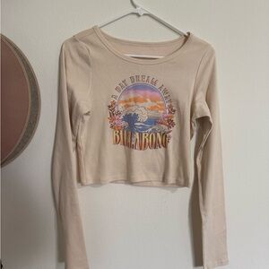 Billabong Women's Cream Long Sleeve Top NWT